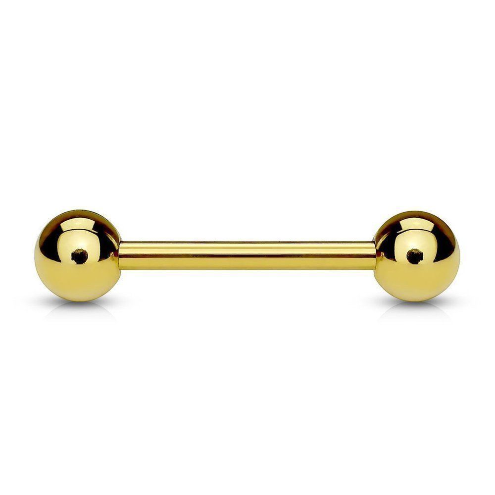 Gold Ip Plated Over 316l Surgical Steel Barbells